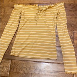 long sleeve, off the shoulder top